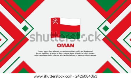 Oman Flag Abstract Background Design Template. Oman Independence Day Banner Wallpaper Vector Illustration. Oman Illustration