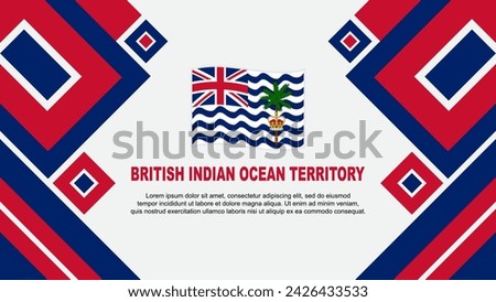 British Indian Ocean Territory Flag Abstract Background Design Template. Independence Day Banner Wallpaper Vector Illustration. Cartoon