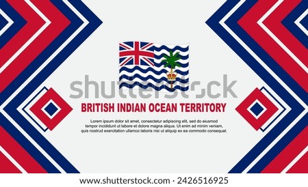 British Indian Ocean Territory Flag Abstract Background Design Template. Independence Day Banner Wallpaper Vector Illustration. Design