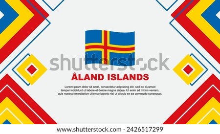 Aland Islands Flag Abstract Background Design Template. Aland Islands Independence Day Banner Wallpaper Vector Illustration. Aland Islands Background