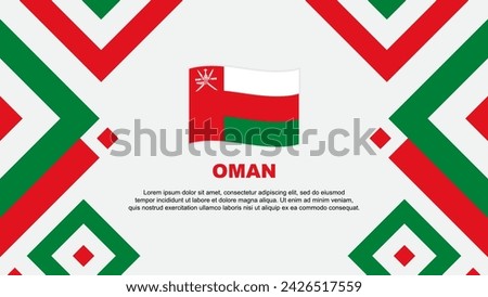 Oman Flag Abstract Background Design Template. Oman Independence Day Banner Wallpaper Vector Illustration. Oman Template