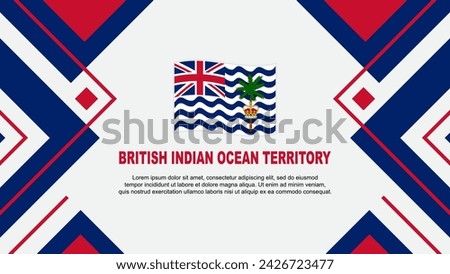 British Indian Ocean Territory Flag Abstract Background Design Template. Independence Day Banner Wallpaper Vector Illustration. Illustration