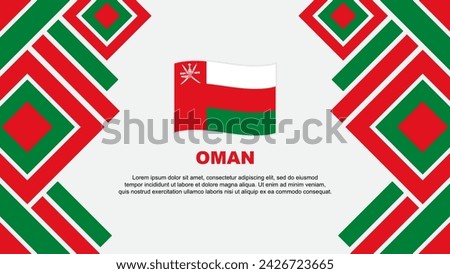 Oman Flag Abstract Background Design Template. Oman Independence Day Banner Wallpaper Vector Illustration. Oman