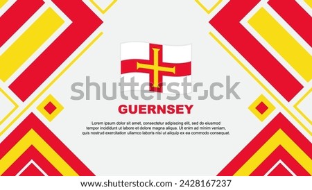 Guernsey Flag Abstract Background Design Template. Guernsey Independence Day Banner Wallpaper Vector Illustration. Guernsey Flag