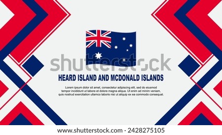 Heard Island And McDonald Islands Flag Abstract Background Design Template. Banner Wallpaper Vector Illustration. Banner