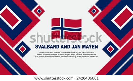 Svalbard And Jan Mayen Flag Abstract Background Design Template. Svalbard And Jan Mayen Independence Day Banner Wallpaper Vector Illustration. Cartoon