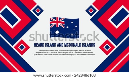 Heard Island And McDonald Islands Flag Abstract Background Design Template. Banner Wallpaper Vector Illustration. Cartoon