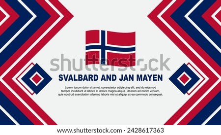 Svalbard And Jan Mayen Flag Abstract Background Design Template. Svalbard And Jan Mayen Independence Day Banner Wallpaper Vector Illustration. Design