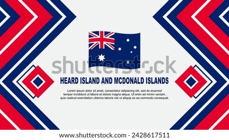 Heard Island And McDonald Islands Flag Abstract Background Design Template. Banner Wallpaper Vector Illustration. Design