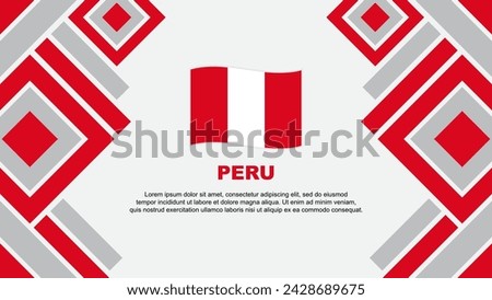 Peru Flag Abstract Background Design Template. Peru Independence Day Banner Wallpaper Vector Illustration. Peru