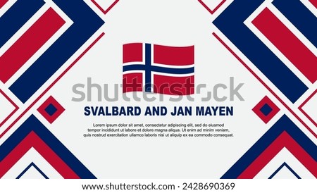 Svalbard And Jan Mayen Flag Abstract Background Design Template. Svalbard And Jan Mayen Independence Day Banner Wallpaper Vector Illustration. Flag