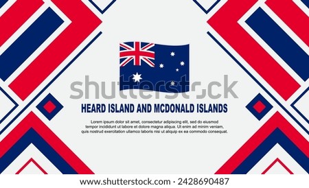 Heard Island And McDonald Islands Flag Abstract Background Design Template. Banner Wallpaper Vector Illustration. Flag
