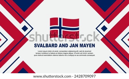 Svalbard And Jan Mayen Flag Abstract Background Design Template. Svalbard And Jan Mayen Independence Day Banner Wallpaper Vector Illustration. Illustration