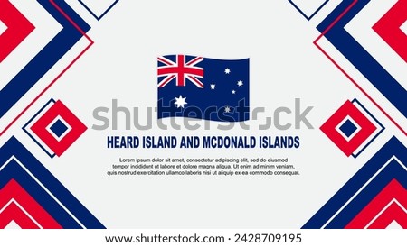 Heard Island And McDonald Islands Flag Abstract Background Design Template. Banner Wallpaper Vector Illustration. Independence Day