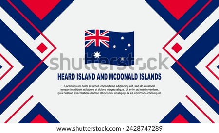 Heard Island And McDonald Islands Flag Abstract Background Design Template. Banner Wallpaper Vector Illustration. Template