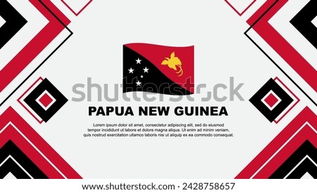 Papua New Guinea Flag Abstract Background Design Template. Papua New Guinea Independence Day Banner Wallpaper Vector Illustration. Papua New Guinea Background