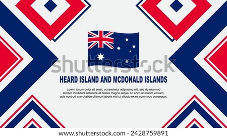 Heard Island And McDonald Islands Flag Abstract Background Design Template. Banner Wallpaper Vector Illustration. Vector