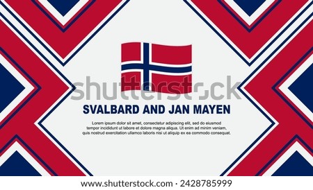 Svalbard And Jan Mayen Flag Abstract Background Design Template. Svalbard And Jan Mayen Independence Day Banner Wallpaper Vector Illustration. Vector