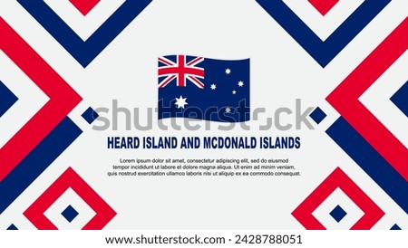 Heard Island And McDonald Islands Flag Abstract Background Design Template. Banner Wallpaper Vector Illustration