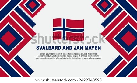 Svalbard And Jan Mayen Flag Abstract Background Design Template. Svalbard And Jan Mayen Independence Day Banner Wallpaper Vector Illustration