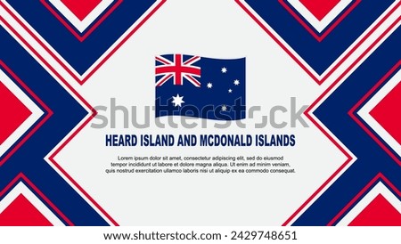 Heard Island And McDonald Islands Flag Abstract Background Design Template. Banner Wallpaper Vector
