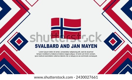 Svalbard And Jan Mayen Flag Abstract Background Design Template. Svalbard And Jan Mayen Independence Day Banner Wallpaper Vector Illustration. Background