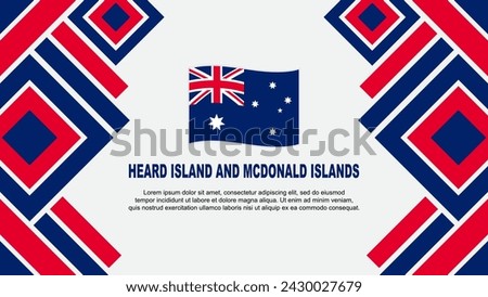 Heard Island And McDonald Islands Flag Abstract Design Template. Banner Wallpaper Vector Illustration. Background