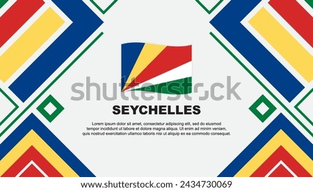 Seychelles Flag Abstract Background Design Template. Seychelles Independence Day Banner Wallpaper Vector Illustration. Seychelles Flag