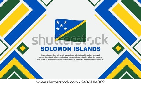 Solomon Islands Flag Abstract Background Design Template. Solomon Islands Independence Day Banner Wallpaper Vector Illustration. Solomon Islands Flag