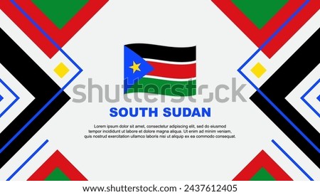 South Sudan Flag Abstract Background Design Template. South Sudan Independence Day Banner Wallpaper Vector Illustration. South Sudan Illustration