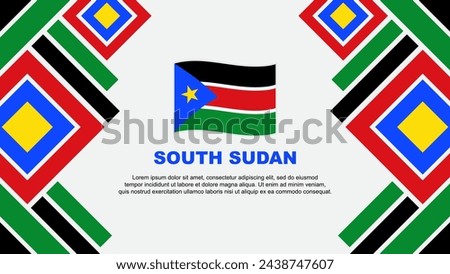 South Sudan Flag Abstract Background Design Template. South Sudan Independence Day Banner Wallpaper Vector Illustration. South Sudan