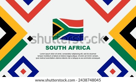 South Africa Flag Abstract Background Design Template. South Africa Independence Day Banner Wallpaper Vector Illustration. South Africa Template