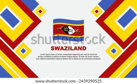 Swaziland Flag Abstract Background Design Template. Swaziland Independence Day Banner Wallpaper Vector Illustration. Swaziland Cartoon