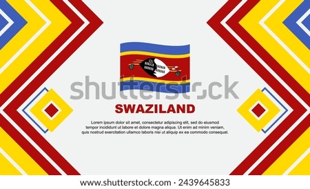 Swaziland Flag Abstract Background Design Template. Swaziland Independence Day Banner Wallpaper Vector Illustration. Swaziland Design