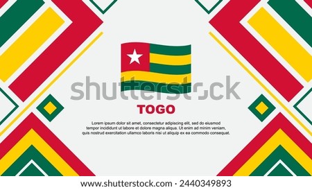 Togo Flag Abstract Background Design Template. Togo Independence Day Banner Wallpaper Vector Illustration. Togo Flag