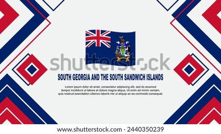South Georgia And The South Sandwich Islands Flag Abstract Background Design Template. Independence Day Banner Wallpaper Vector Illustration. Background