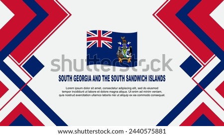South Georgia And The South Sandwich Islands Flag Abstract Background Design Template. Independence Day Banner Wallpaper Vector Illustration. Banner