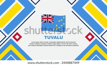 Tuvalu Flag Abstract Background Design Template. Tuvalu Independence Day Banner Wallpaper Vector Illustration. Tuvalu Flag