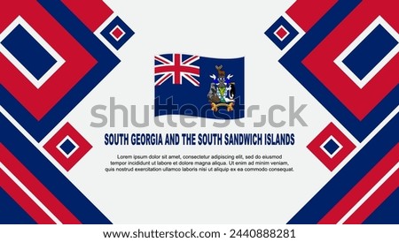 South Georgia And The South Sandwich Islands Flag Abstract Background Design Template. Independence Day Banner Wallpaper Vector Illustration. Cartoon
