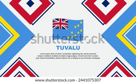 Tuvalu Flag Abstract Background Design Template. Tuvalu Independence Day Banner Wallpaper Vector Illustration. Tuvalu Independence Day