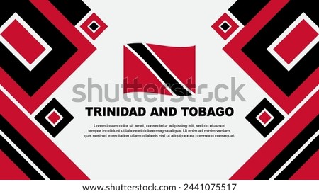 Trinidad And Tobago Flag Abstract Background Design Template. Trinidad And Tobago Independence Day Banner Wallpaper Vector Illustration. Trinidad And Tobago Cartoon