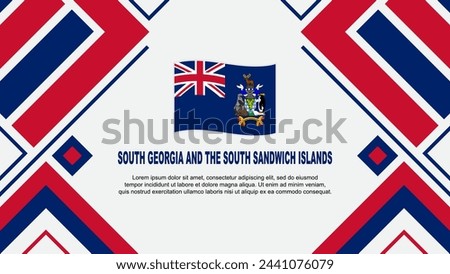 South Georgia And The South Sandwich Islands Flag Abstract Background Design Template. Independence Day Banner Wallpaper Vector Illustration. Flag