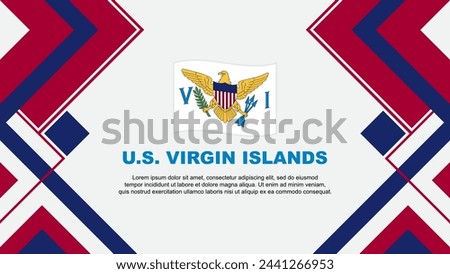 U.S. Virgin Islands Flag Abstract Background Design Template. U.S. Virgin Islands Independence Day Banner Wallpaper Vector Illustration. U.S. Virgin Islands Banner