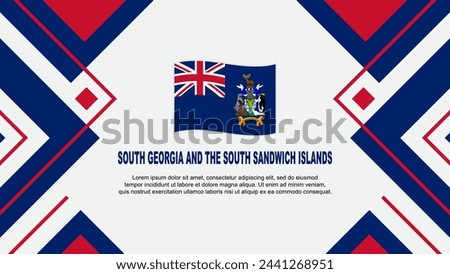South Georgia And The South Sandwich Islands Flag Abstract Background Design Template. Independence Day Banner Wallpaper Vector Illustration. Illustration