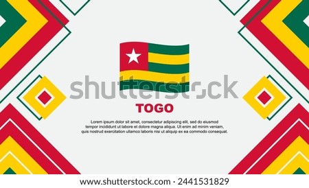 Togo Flag Abstract Background Design Template. Togo Independence Day Banner Wallpaper Vector Illustration. Togo Background