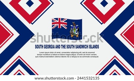 South Georgia And The South Sandwich Islands Flag Abstract Background Design Template. Independence Day Banner Wallpaper Vector Illustration. Independence Day