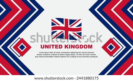 United Kingdom Flag Abstract Background Design Template. United Kingdom Independence Day Banner Wallpaper Vector Illustration. United Kingdom Design