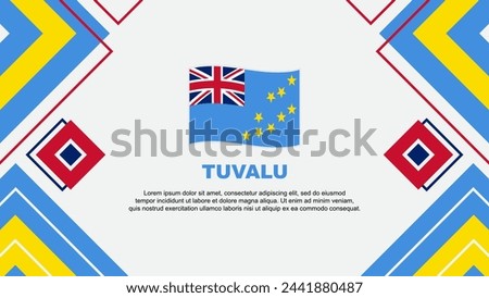 Tuvalu Flag Abstract Background Design Template. Tuvalu Independence Day Banner Wallpaper Vector Illustration. Tuvalu Background