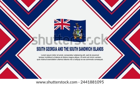 South Georgia And The South Sandwich Islands Flag Abstract Background Design Template. Independence Day Banner Wallpaper Vector Illustration. Vector
