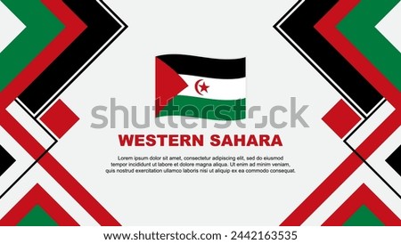 Western Sahara Flag Abstract Background Design Template. Western Sahara Independence Day Banner Wallpaper Vector Illustration. Western Sahara Banner